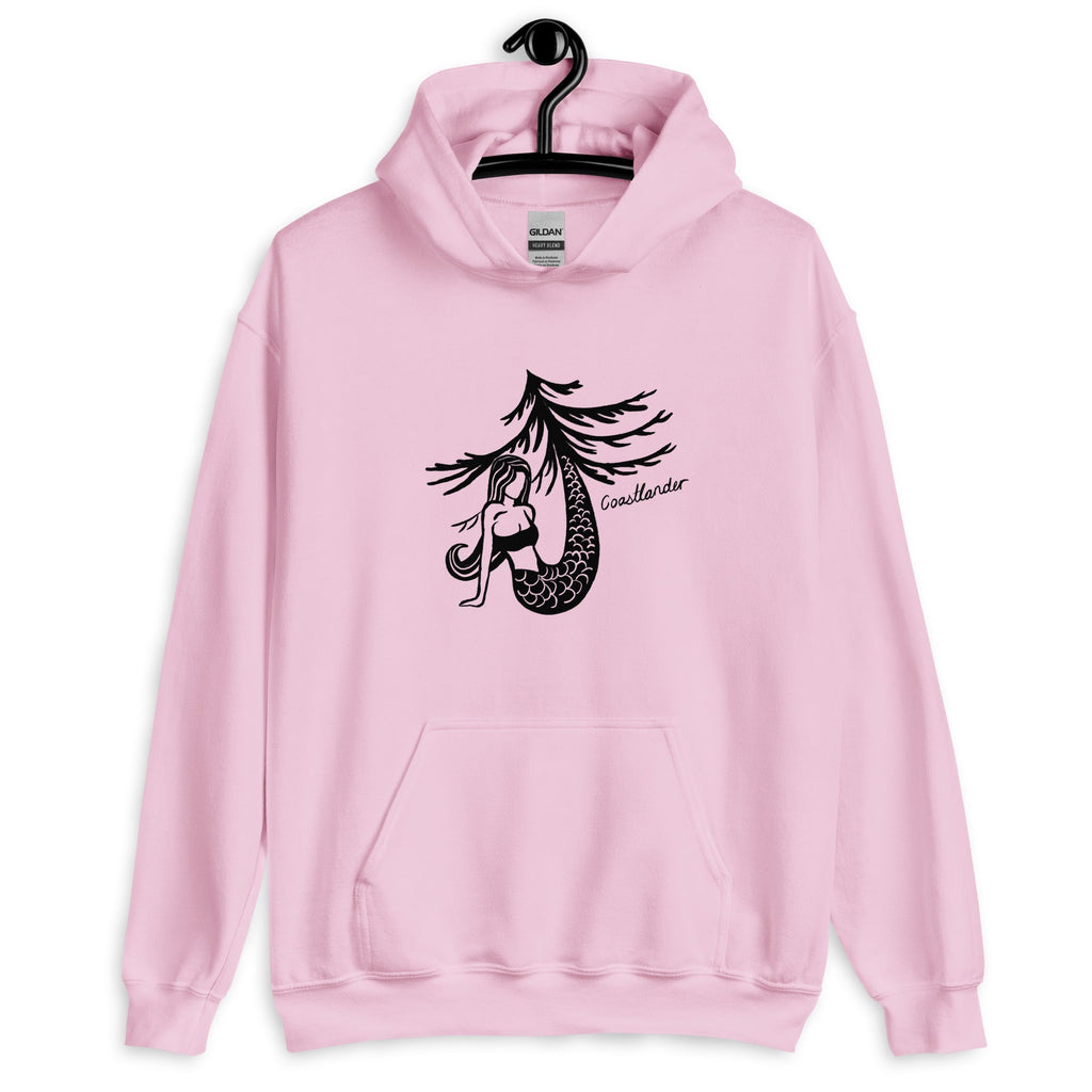 Design of Mermaid & Tree Design - Unisex Hoodie , the colour is Light Pink