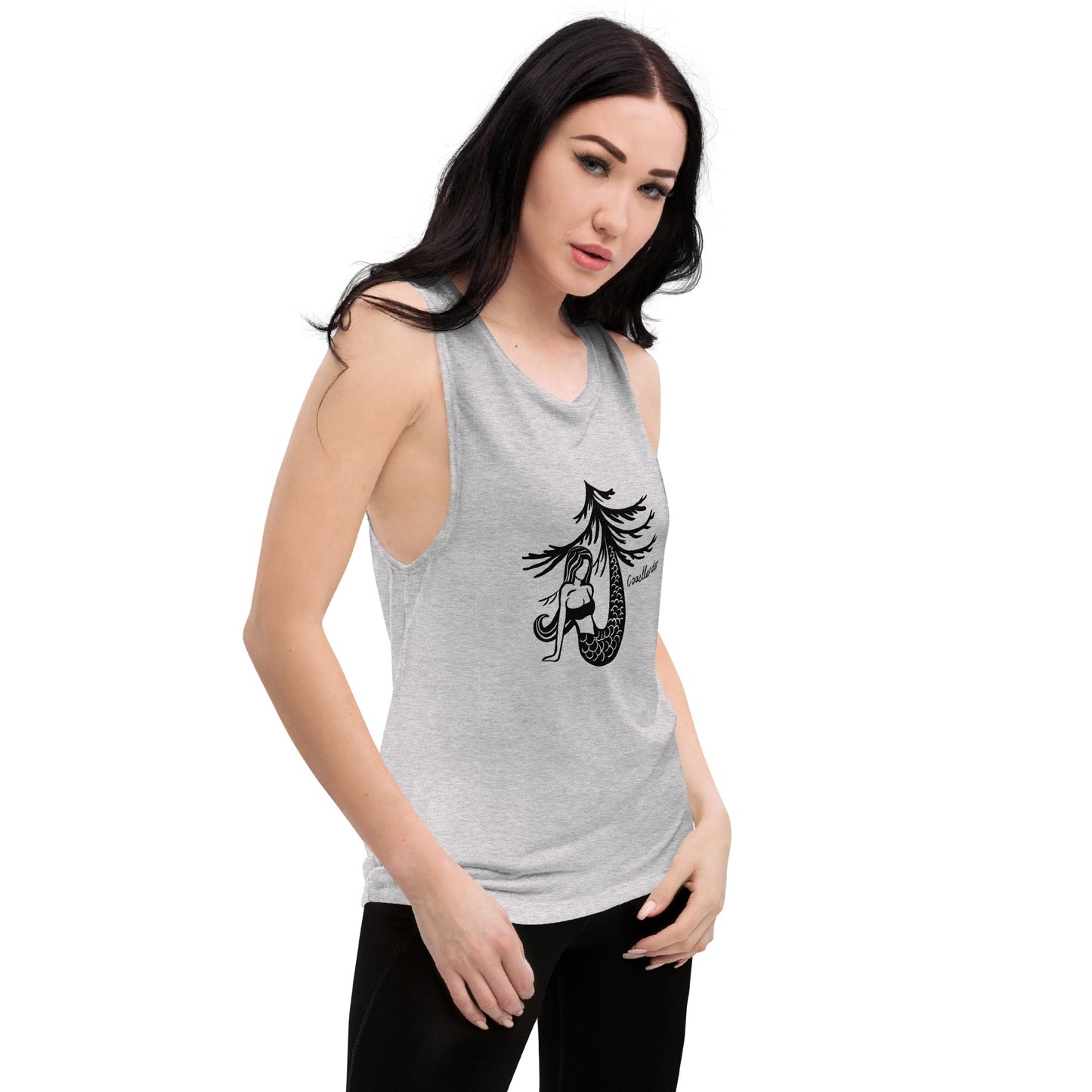 Design of Mermaid & Tree - Ladies’ Muscle Tank , the colour is