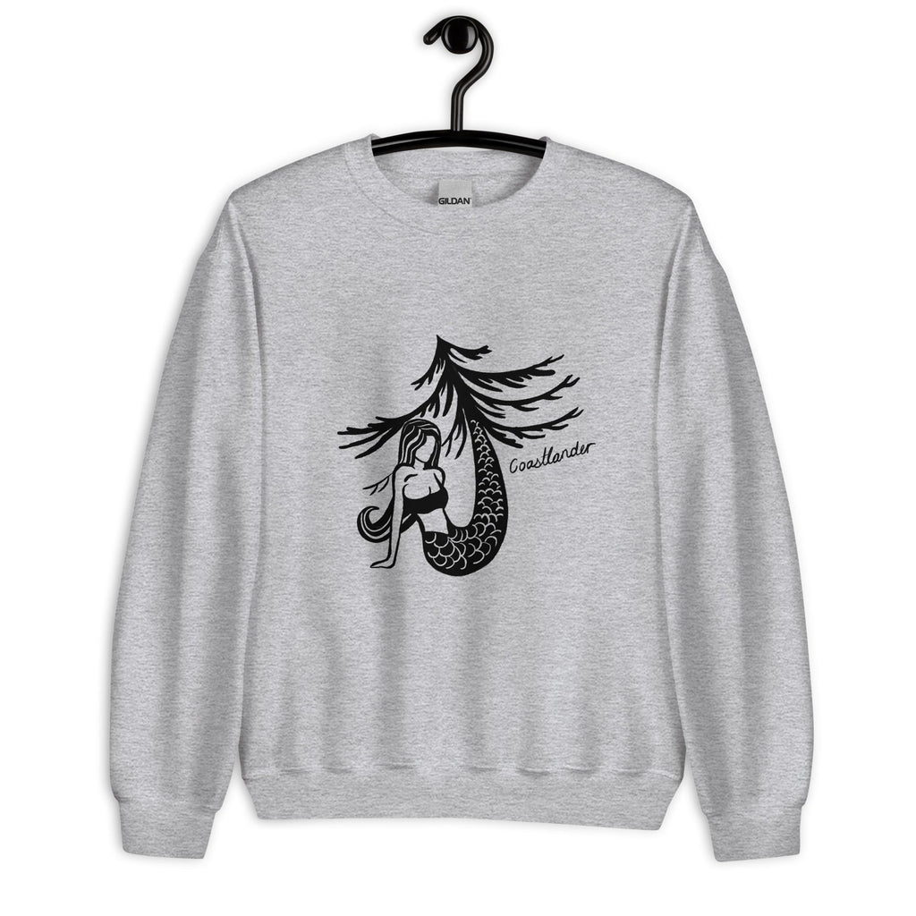 Design of Mermaid & Tree - Unisex Sweatshirt , the colour is Sport Grey