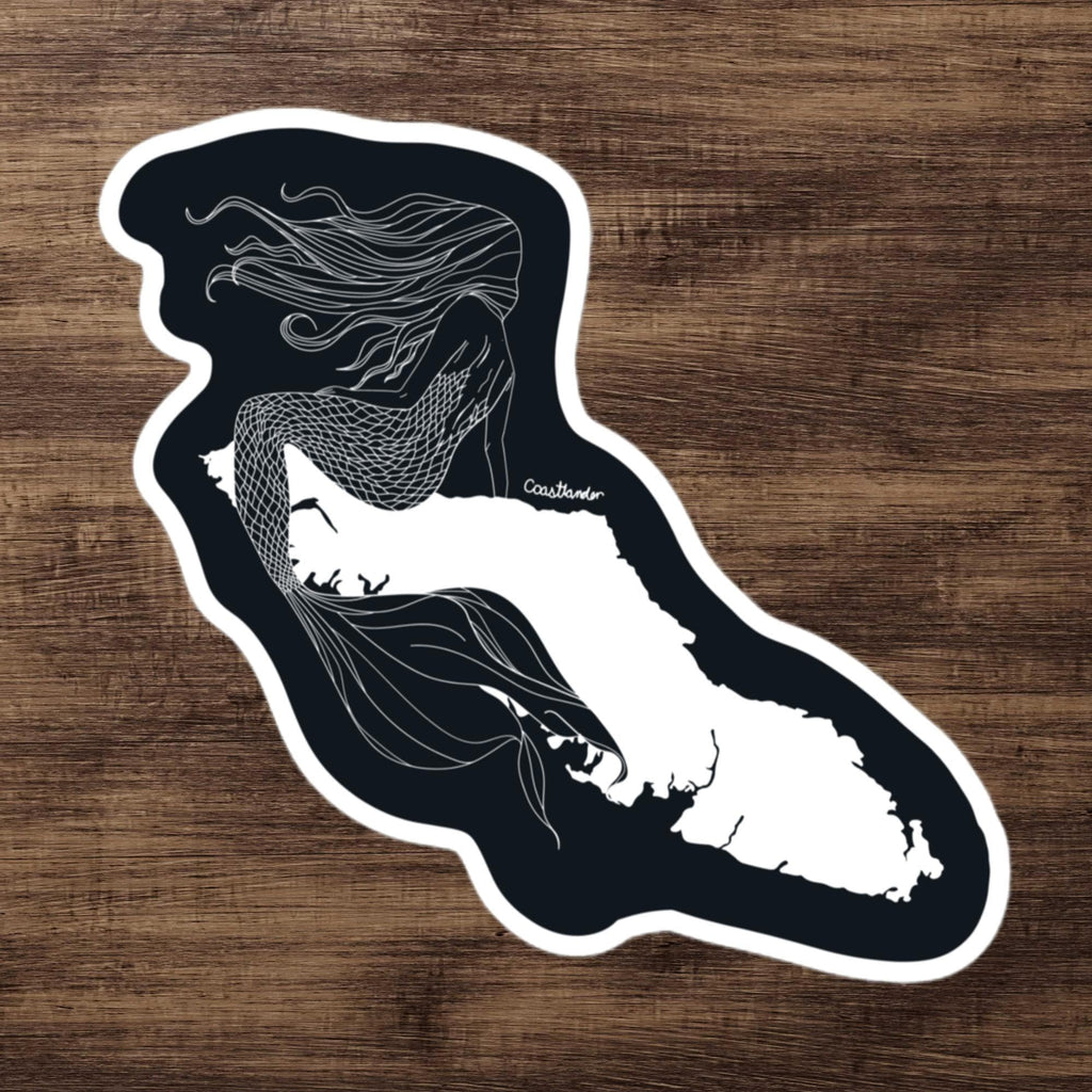 Design of Mermaid - Vancouver Island - Sticker , the colour is 5.5″×5.5″