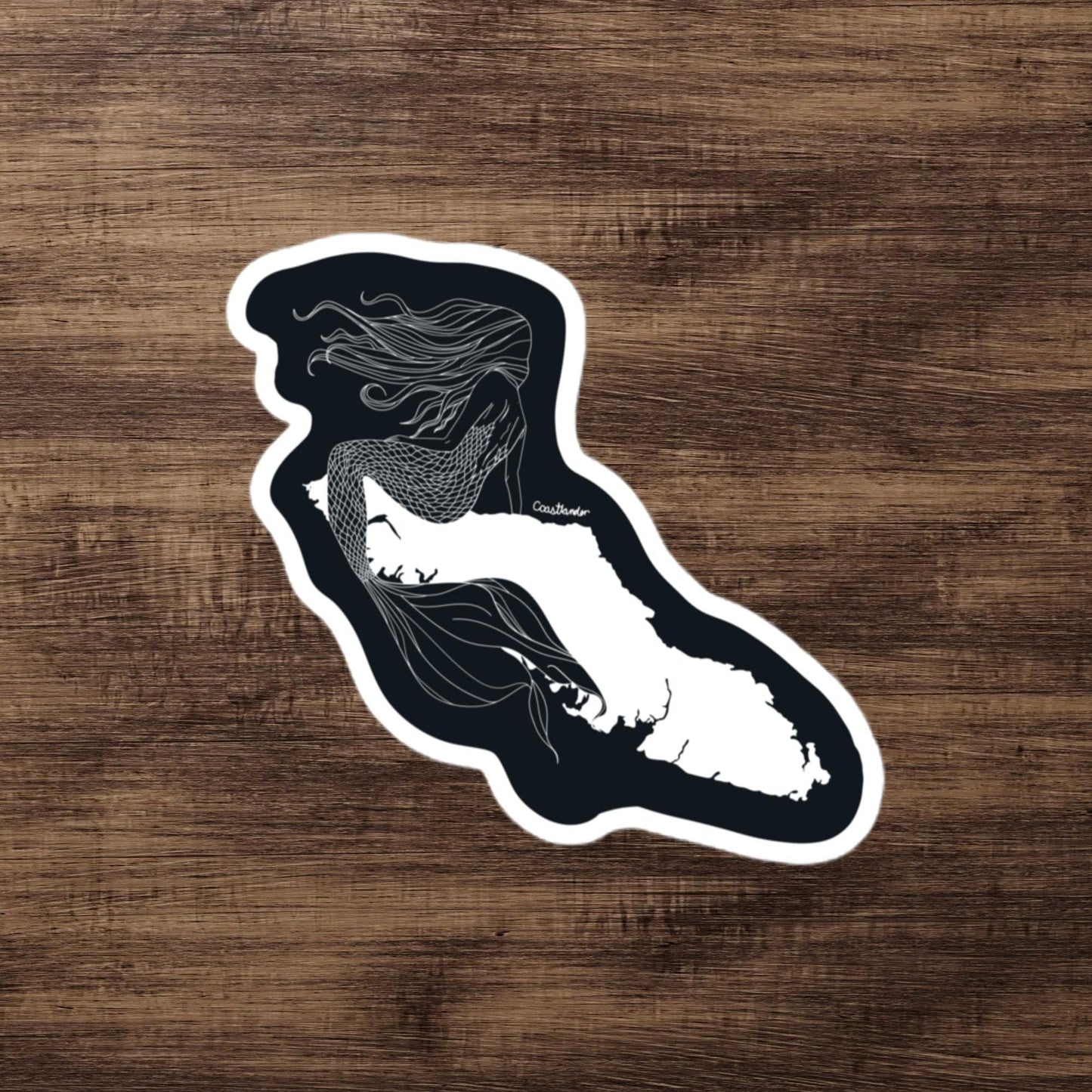 Design of Mermaid - Vancouver Island - Sticker , the colour is
