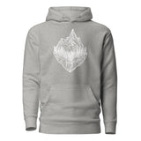 Design of Mountain & Trees - Unisex Hoodie , the colour is Carbon Grey