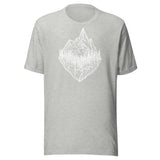 Design of Mountain & Trees - Unisex t-shirt , the colour is Athletic Heather