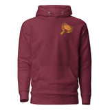 Design of Mr. Fireball Crab - Unisex Hoodie , the colour is Maroon