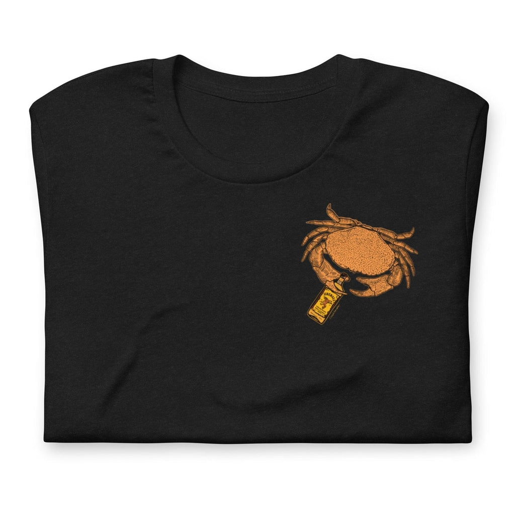 Design of Mr. Fireball Crab - Unisex t-shirt , the colour is Black Heather