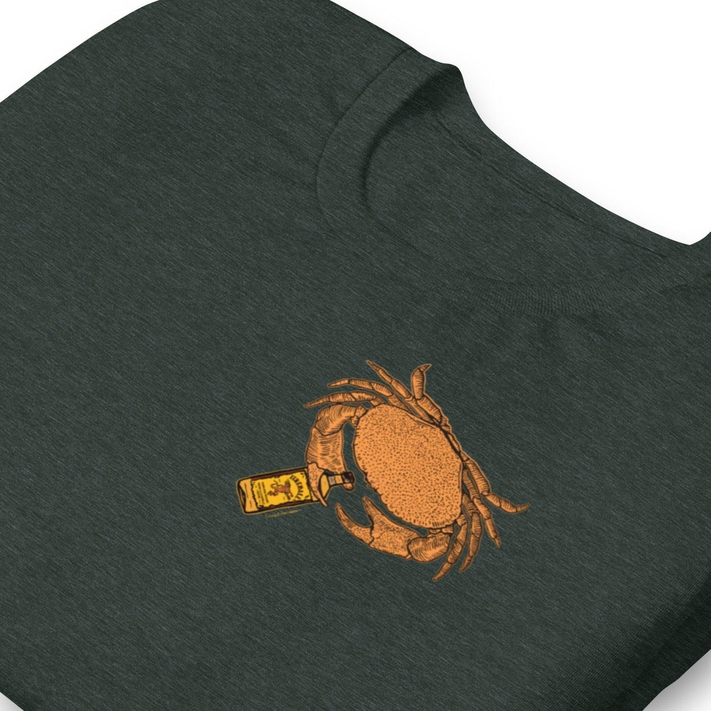 Design of Mr. Fireball Crab - Unisex t-shirt , the colour is