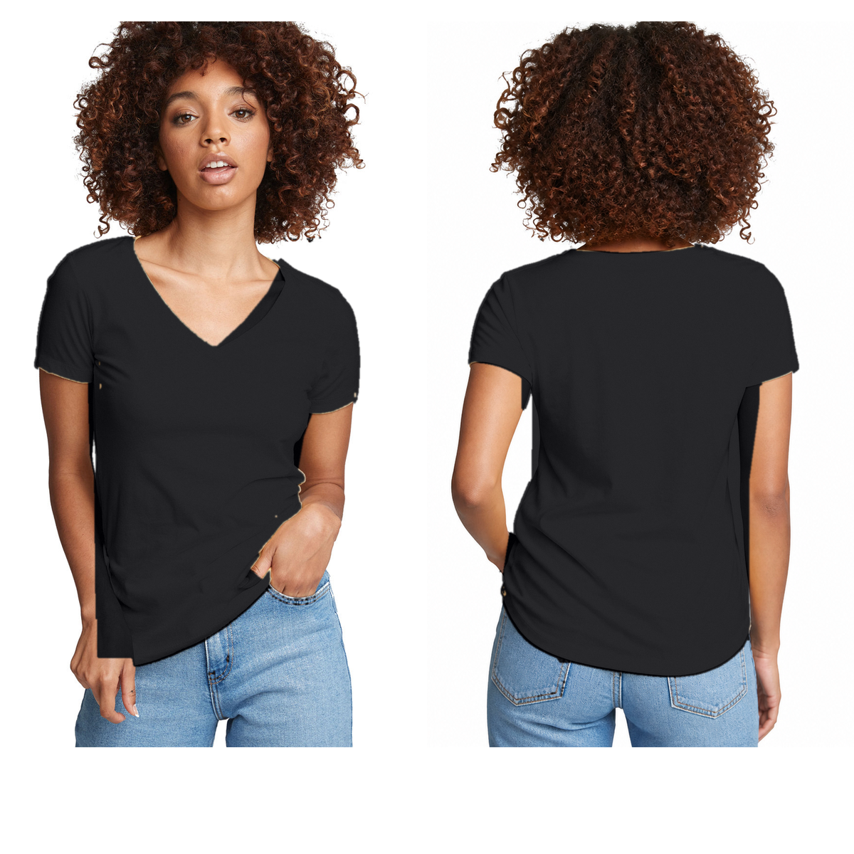 Next Level 1540 Ladies' Ideal V-Neck Tee - Custom