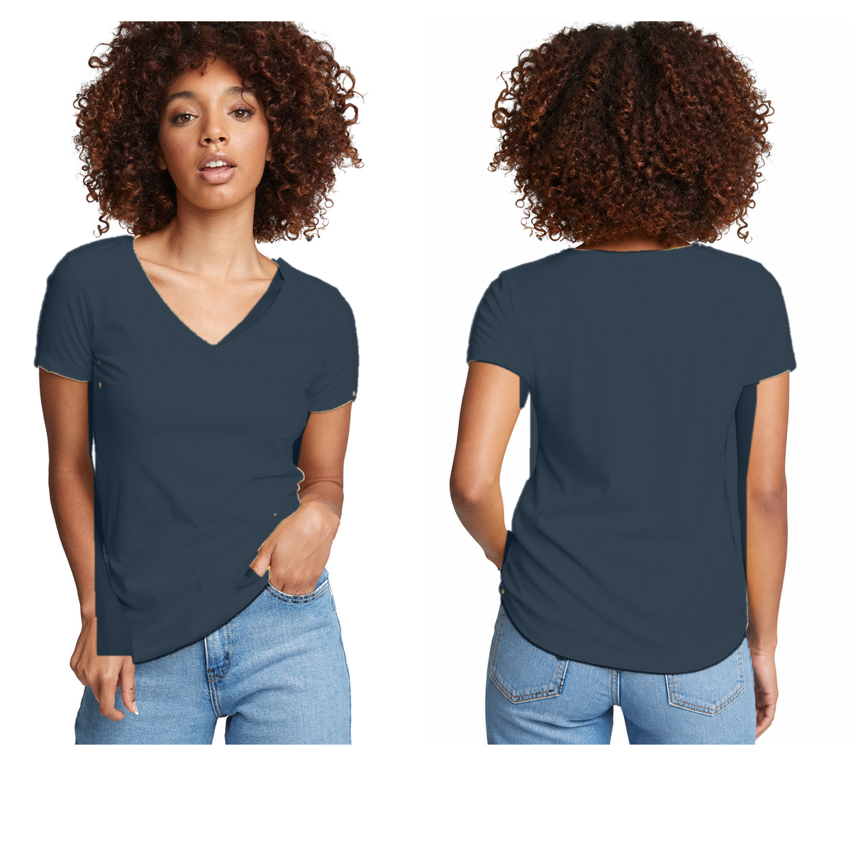 Next Level 1540 Ladies' Ideal V-Neck Tee - Custom