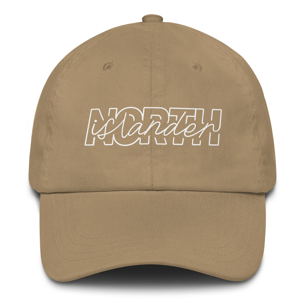 Design of North Islander - Dad hat , the colour is Khaki