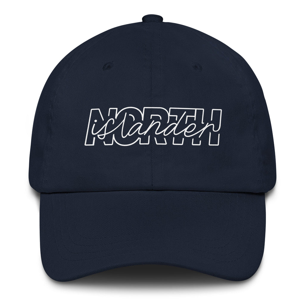 Design of North Islander - Dad hat , the colour is Navy