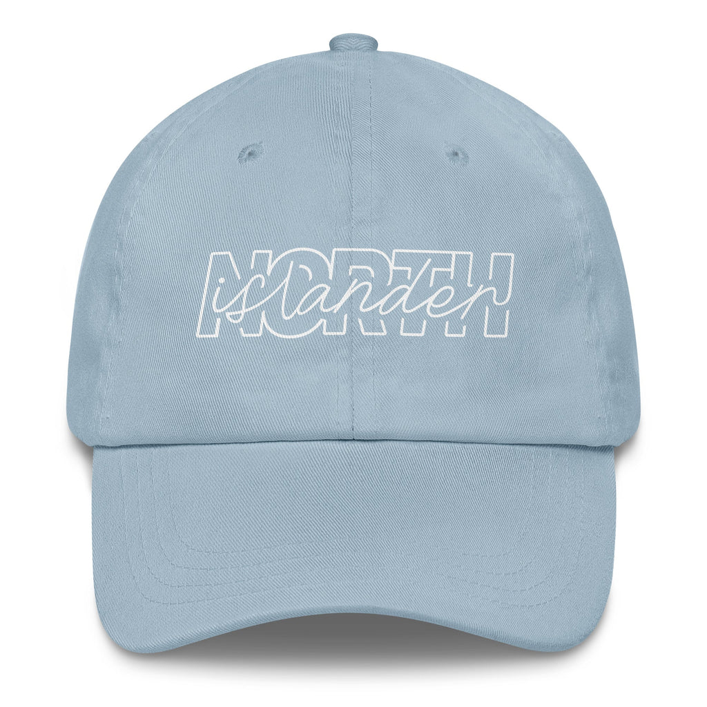 Design of North Islander - Dad hat , the colour is Light Blue