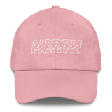 Design of North Islander - Dad hat , the colour is Pink