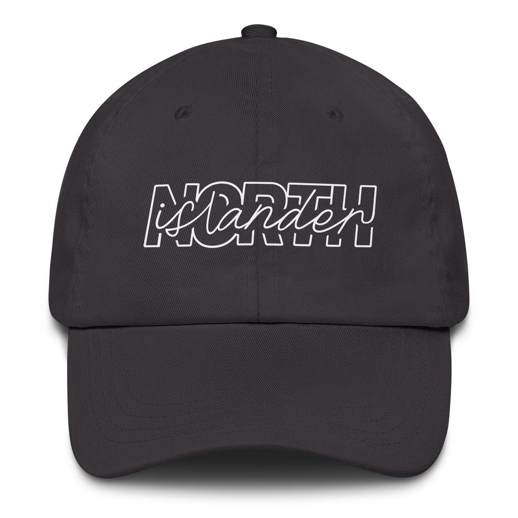 Design of North Islander - Dad hat , the colour is Dark Grey