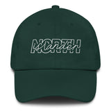 Design of North Islander - Dad hat , the colour is Spruce