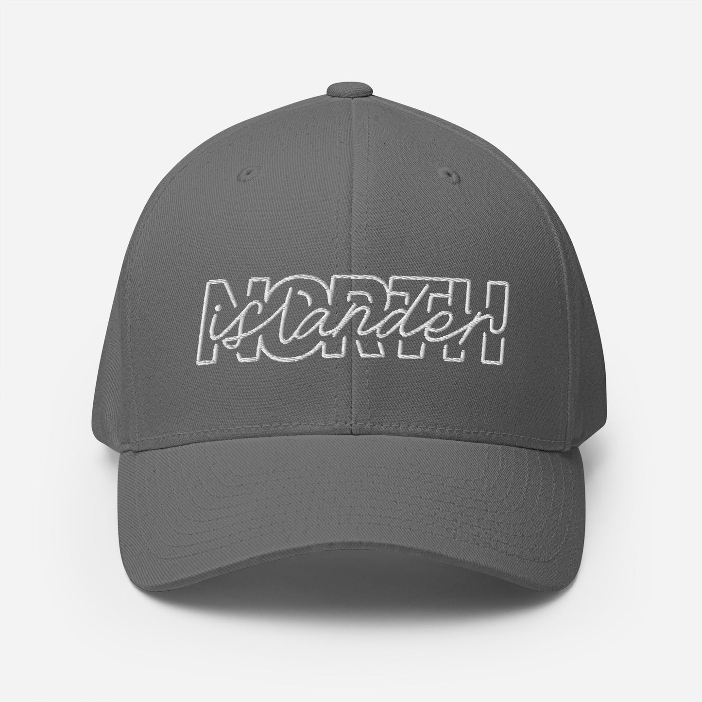 Design of North Islander - FLEXFIT - Structured Twill Cap , the colour is Grey