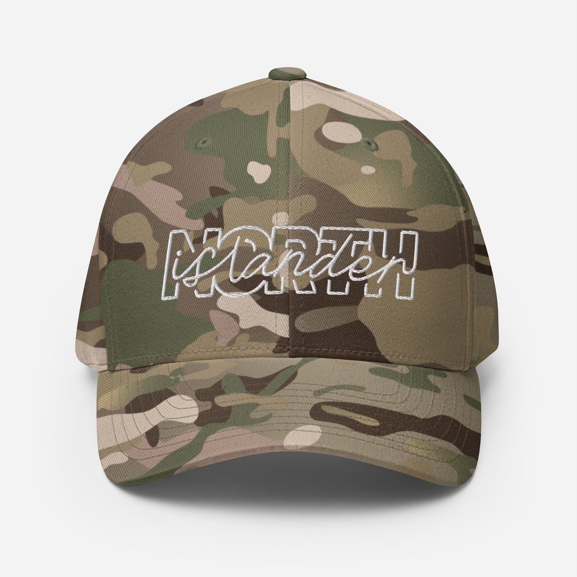 Design of North Islander - FLEXFIT - Structured Twill Cap , the colour is Multicam Green