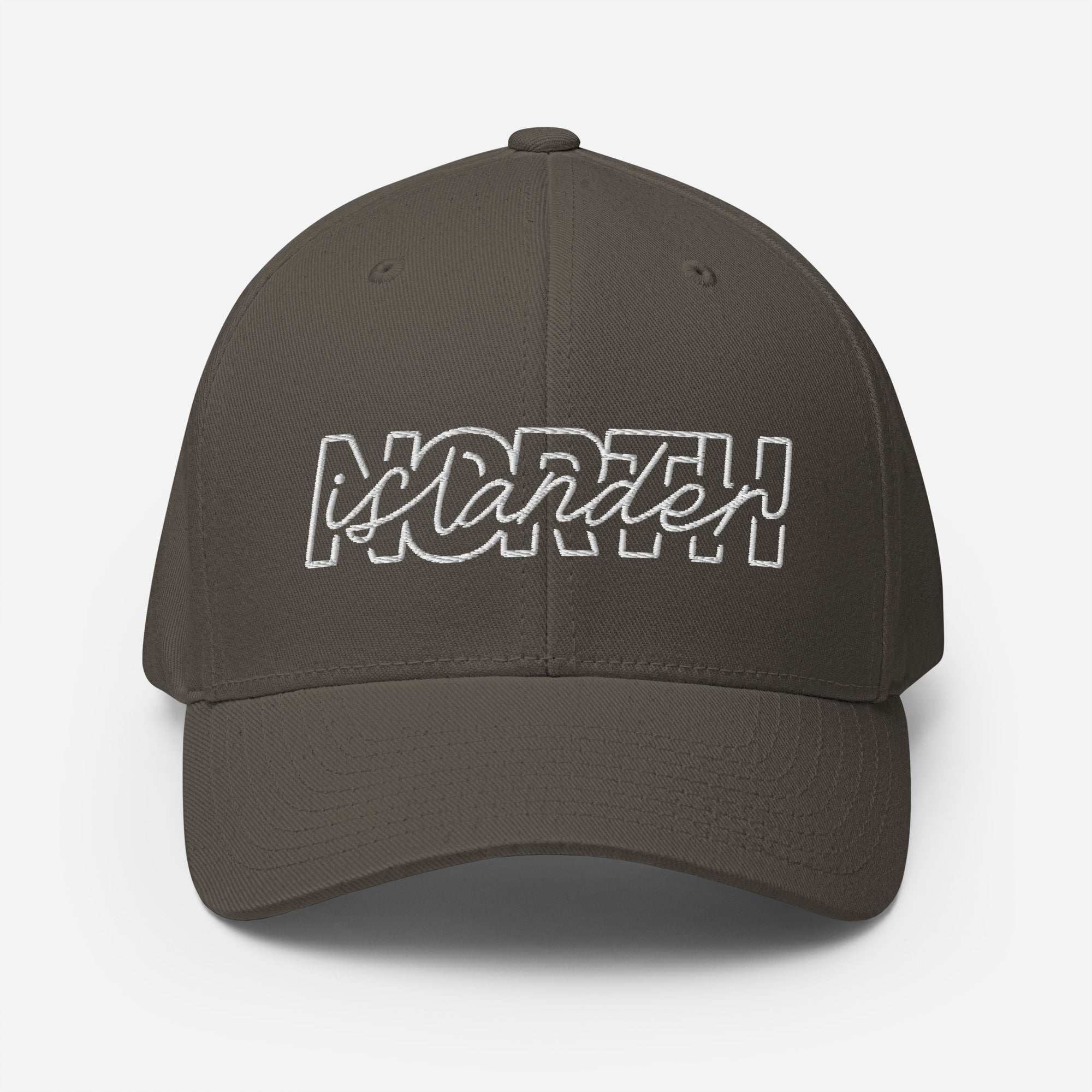 Design of North Islander - FLEXFIT - Structured Twill Cap , the colour is Dark Grey