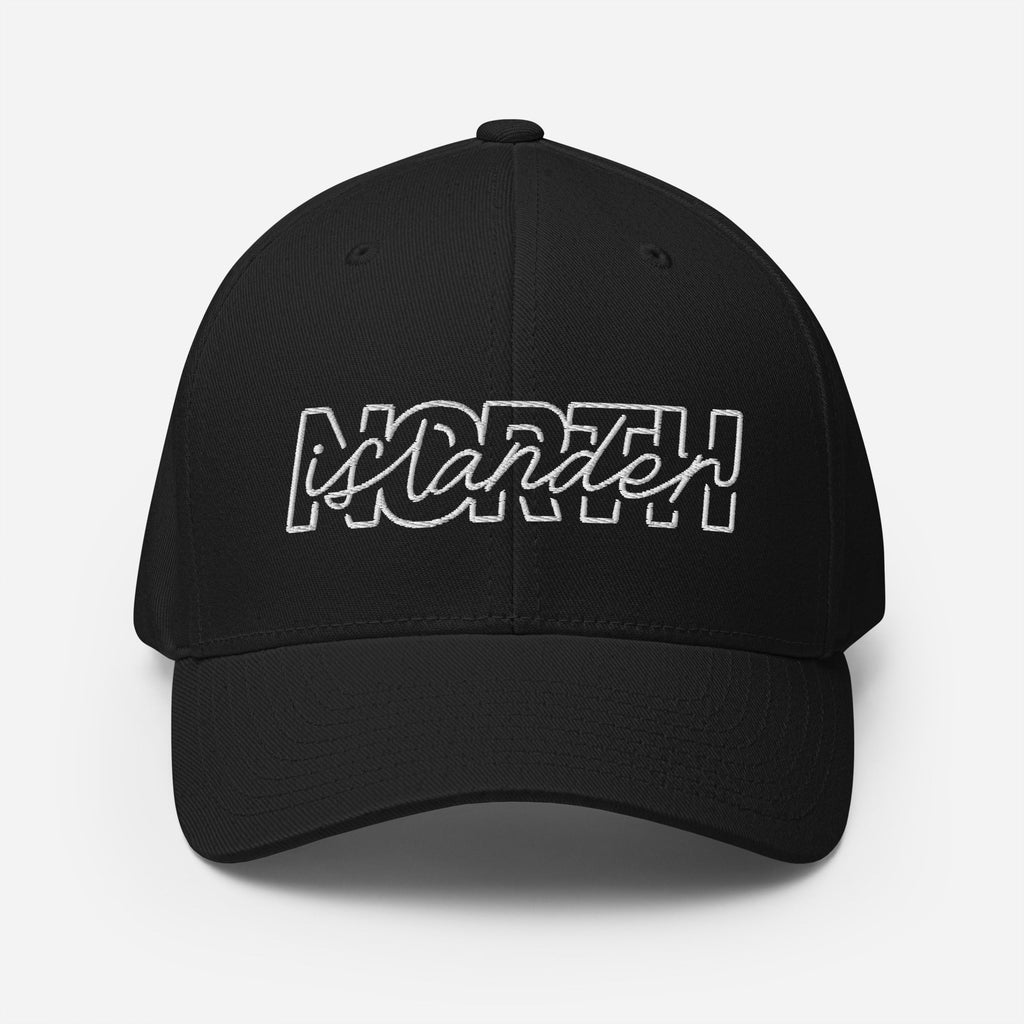 Design of North Islander - FLEXFIT - Structured Twill Cap , the colour is Black