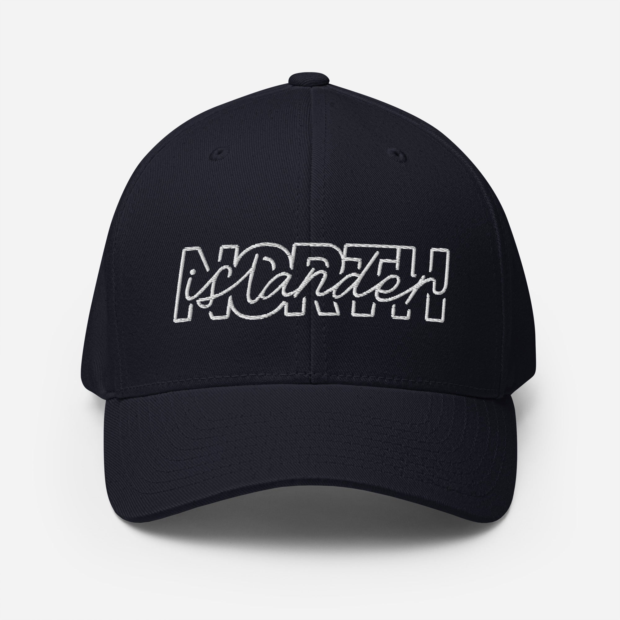 Design of North Islander - FLEXFIT - Structured Twill Cap , the colour is Dark Navy