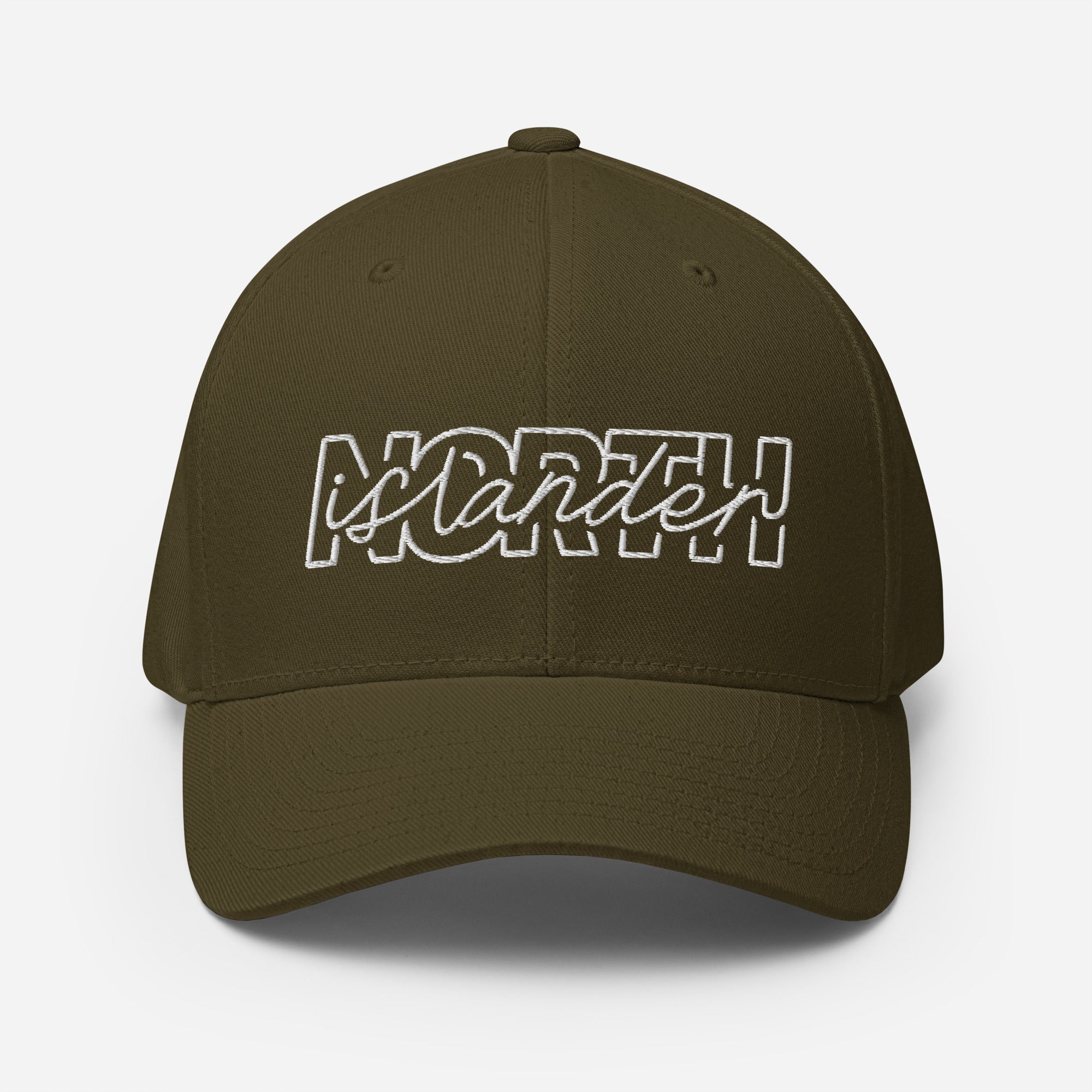 Design of North Islander - FLEXFIT - Structured Twill Cap , the colour is Olive