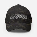 Design of North Islander - FLEXFIT - Structured Twill Cap , the colour is Multicam Black
