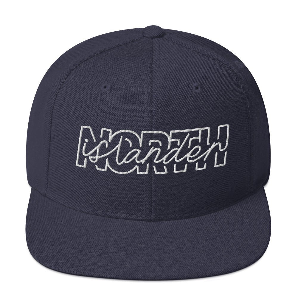 Design of North Islander - Snapback Hat , the colour is Navy