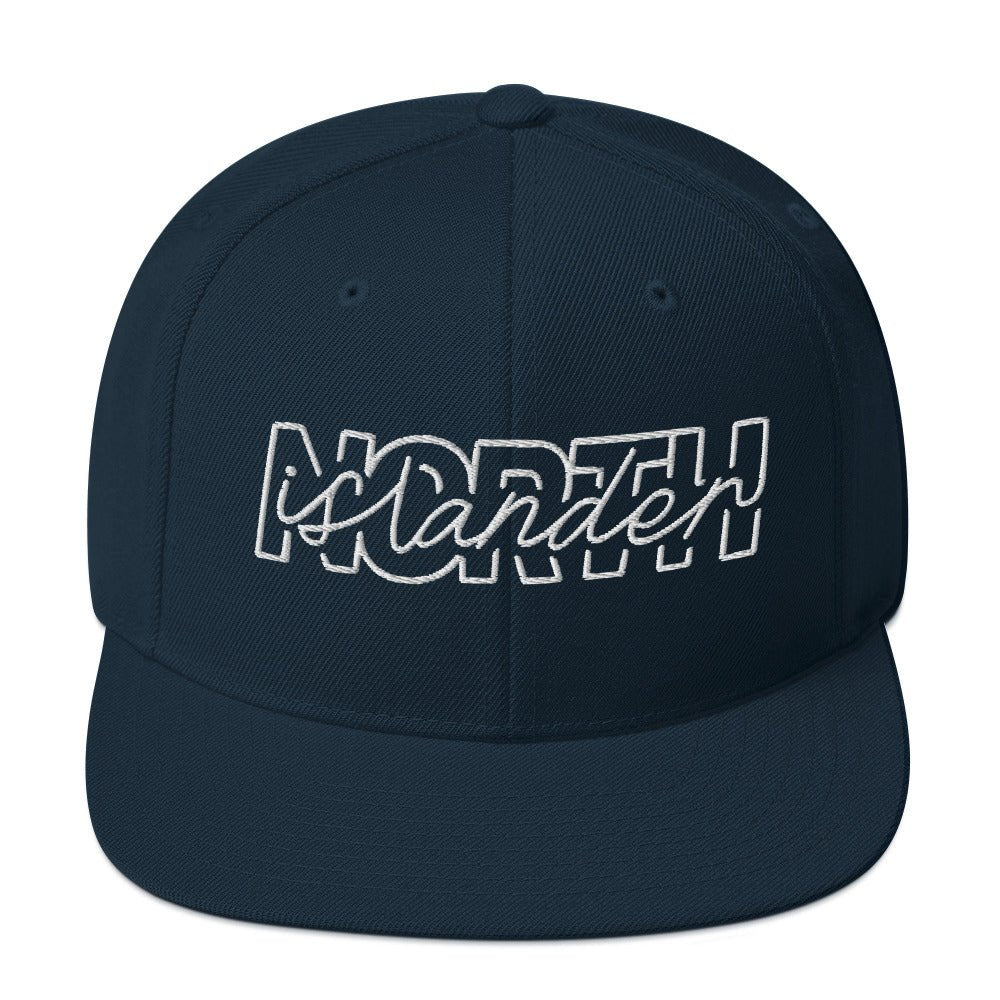 Design of North Islander - Snapback Hat , the colour is Dark Navy