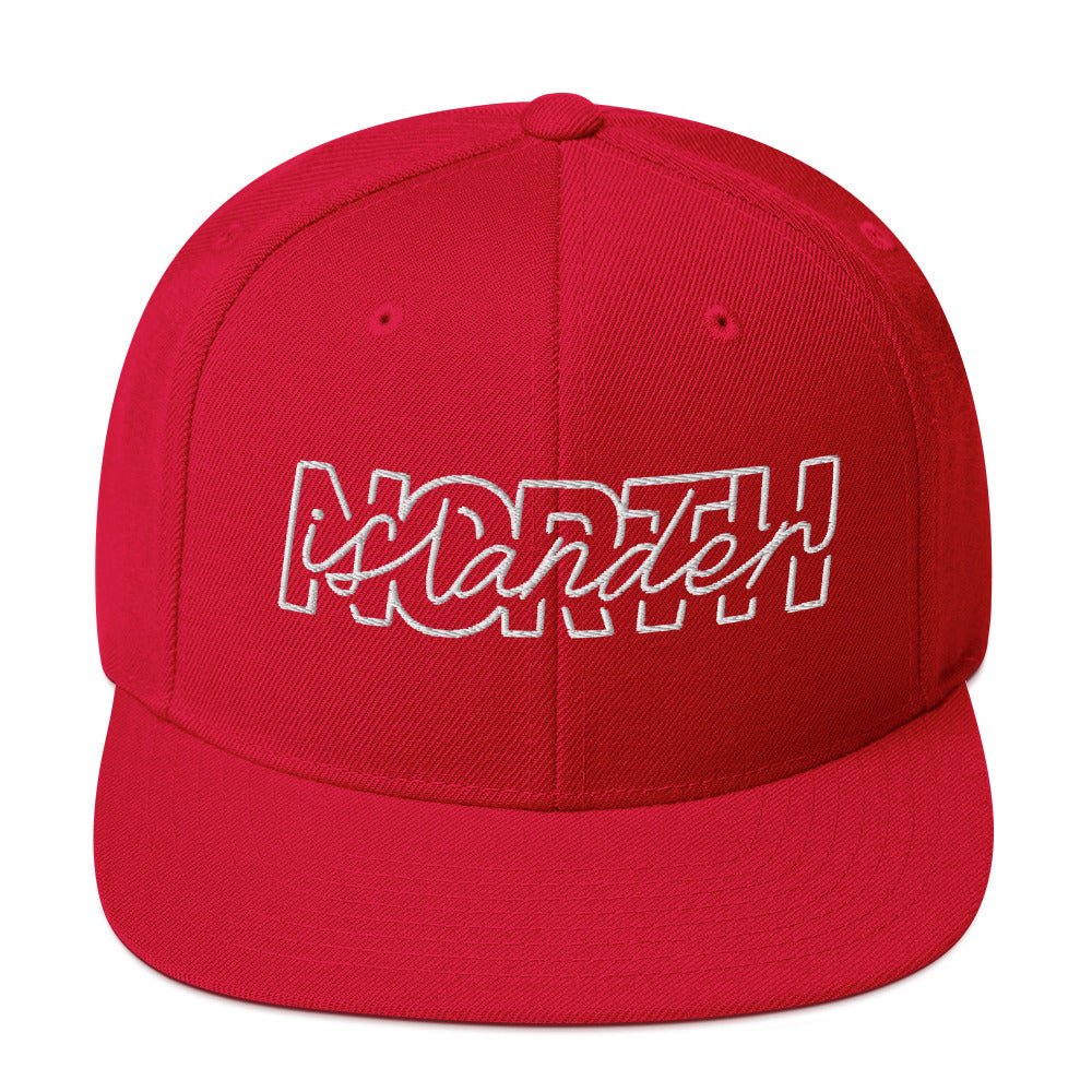 Design of North Islander - Snapback Hat , the colour is Red