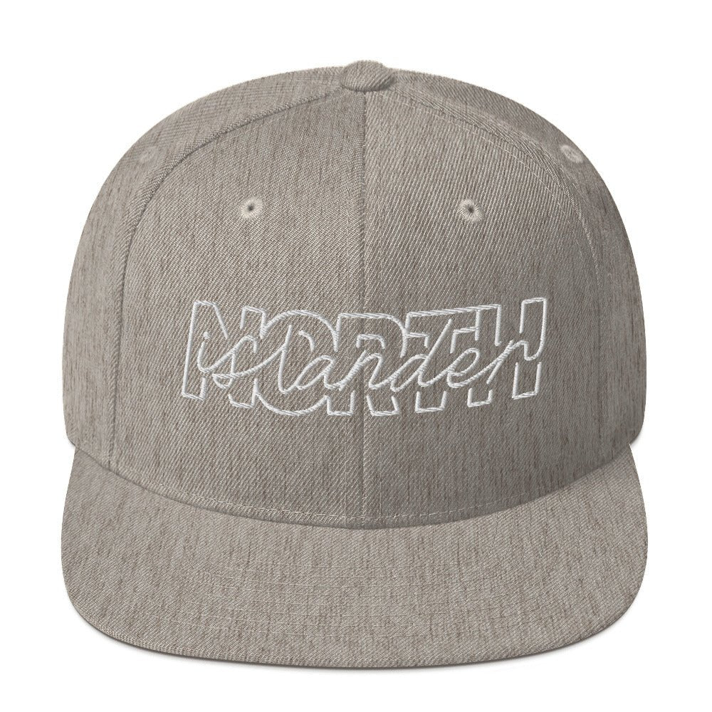 Design of North Islander - Snapback Hat , the colour is Heather Grey