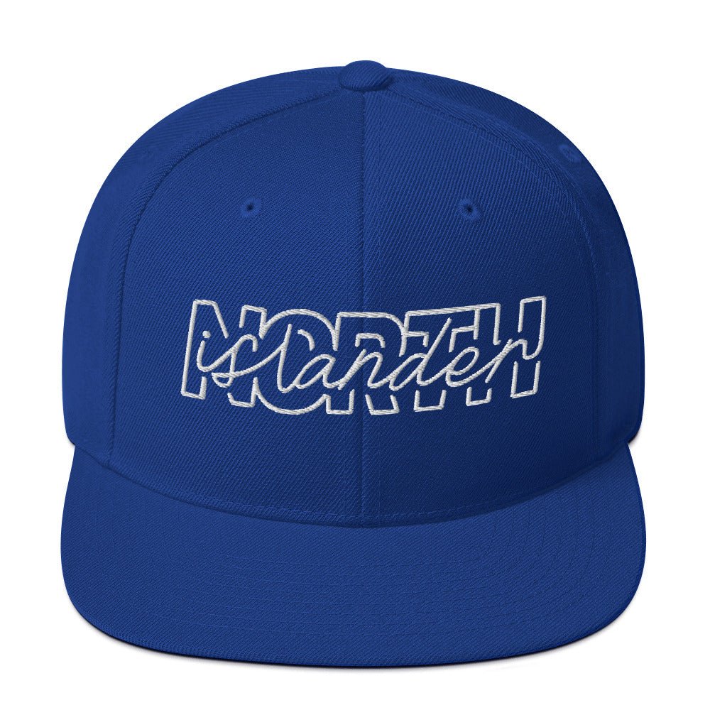 Design of North Islander - Snapback Hat , the colour is Royal Blue