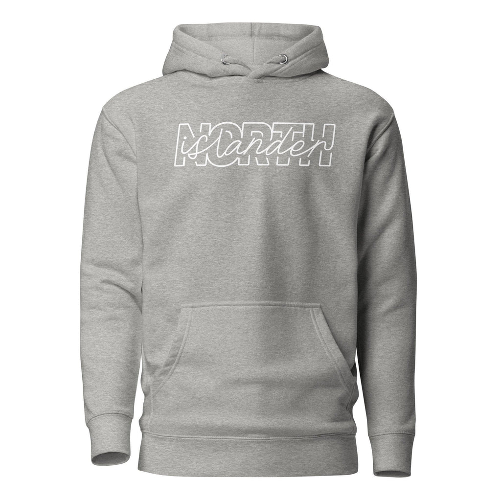 Design of North Islander - Unisex Hoodie , the colour is Carbon Grey
