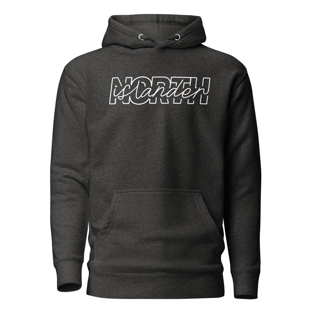 Design of North Islander - Unisex Hoodie , the colour is Charcoal Heather