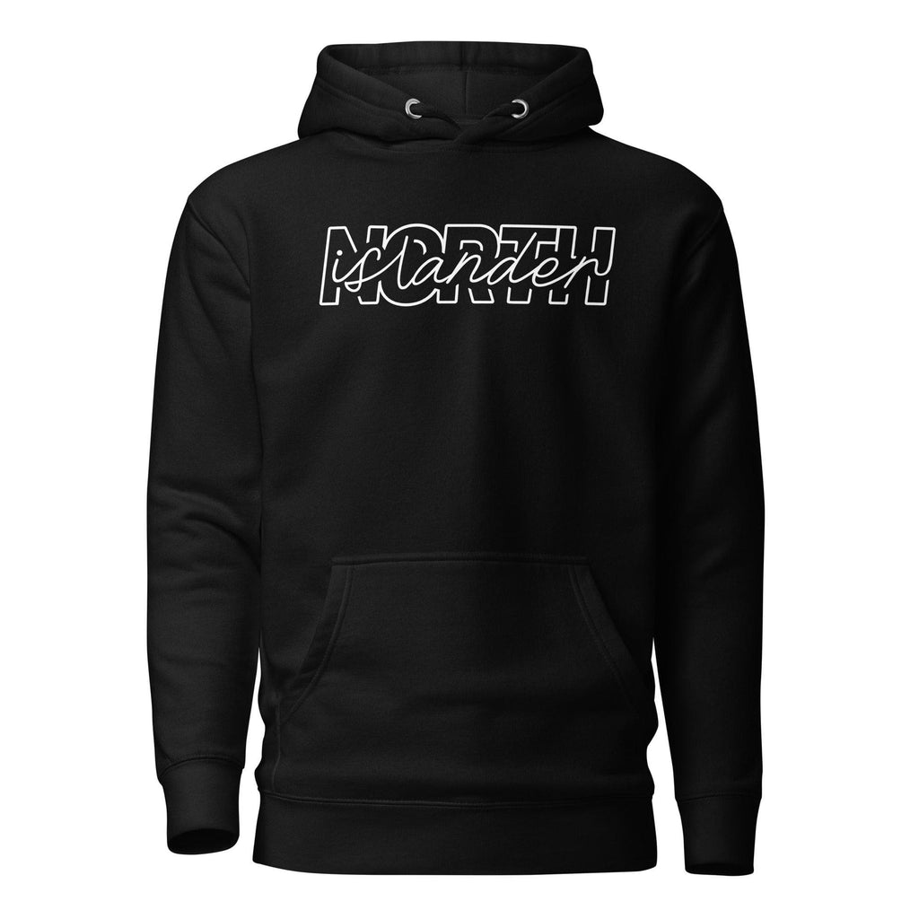 Design of North Islander - Unisex Hoodie , the colour is Black