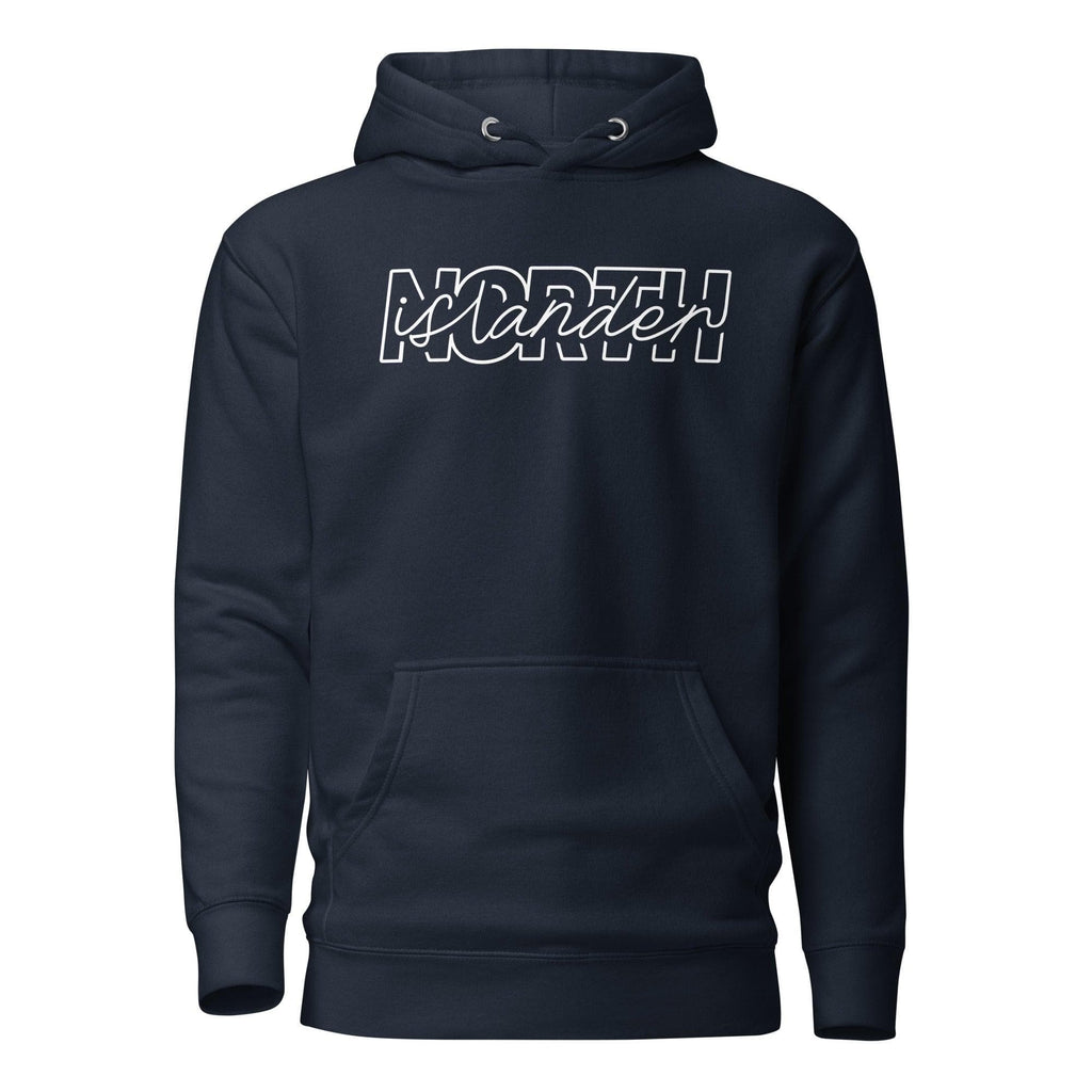 Design of North Islander - Unisex Hoodie , the colour is Navy Blazer