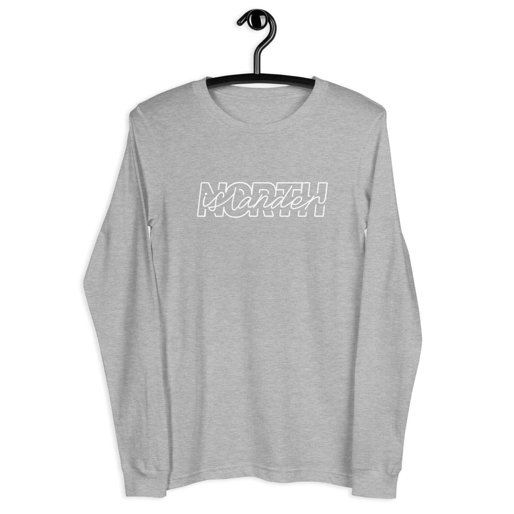 Design of NORTH ISLANDER - Unisex Long Sleeve Tee , the colour is Athletic Heather