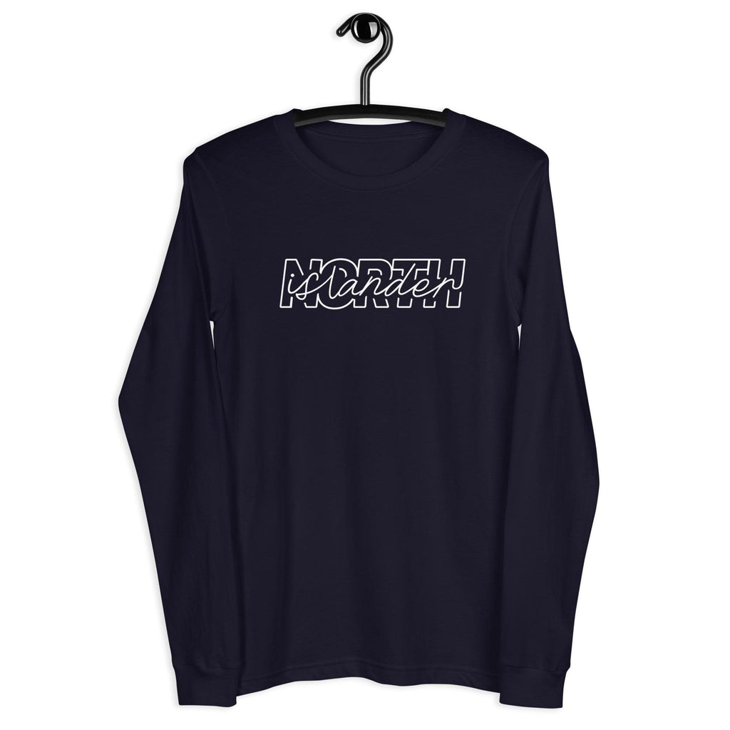 Design of NORTH ISLANDER - Unisex Long Sleeve Tee , the colour is Navy