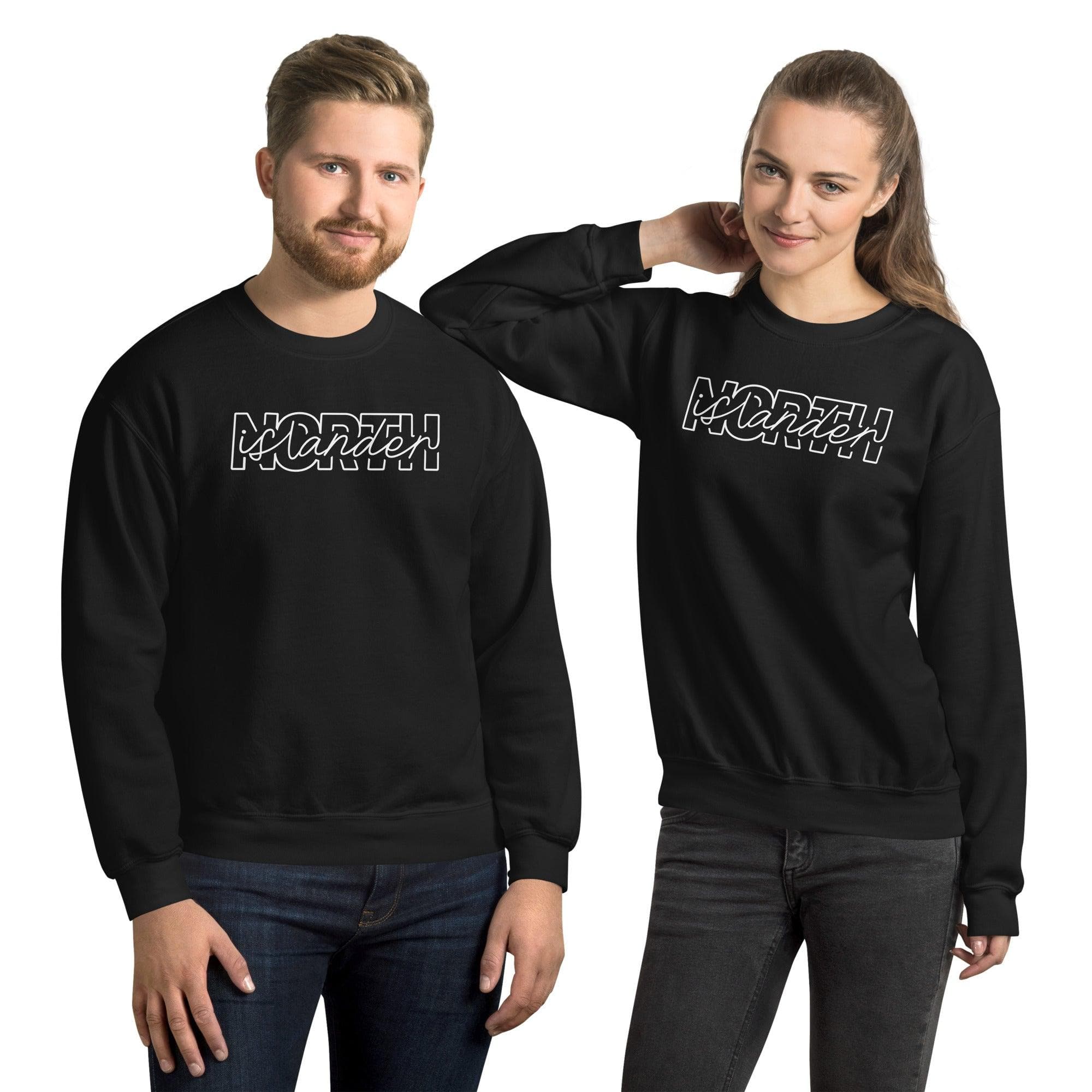 Design of NORTH ISLANDER - Unisex Sweatshirt , the colour is Black