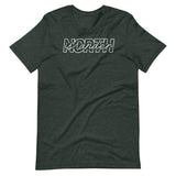 Design of North Islander - Unisex T-shirt , the colour is Heather Forest