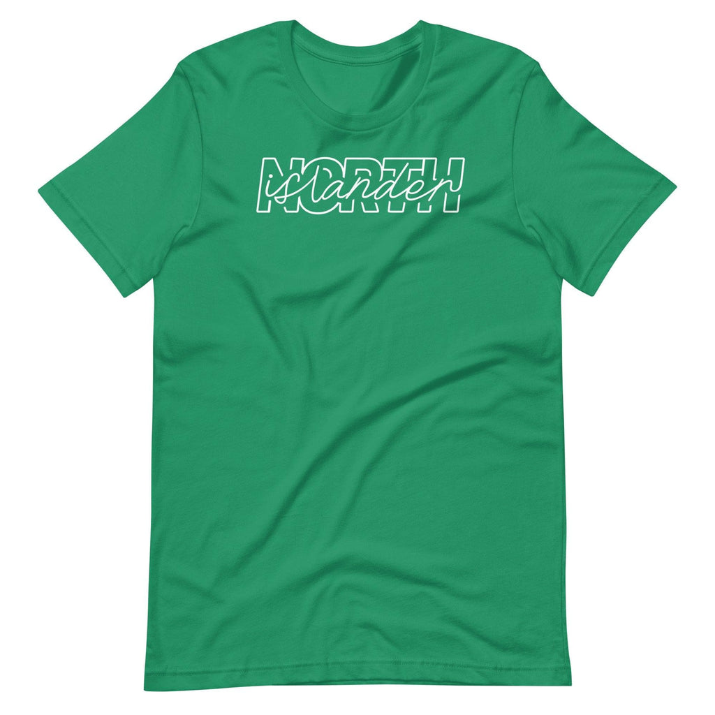 Design of North Islander - Unisex T-shirt , the colour is Kelly