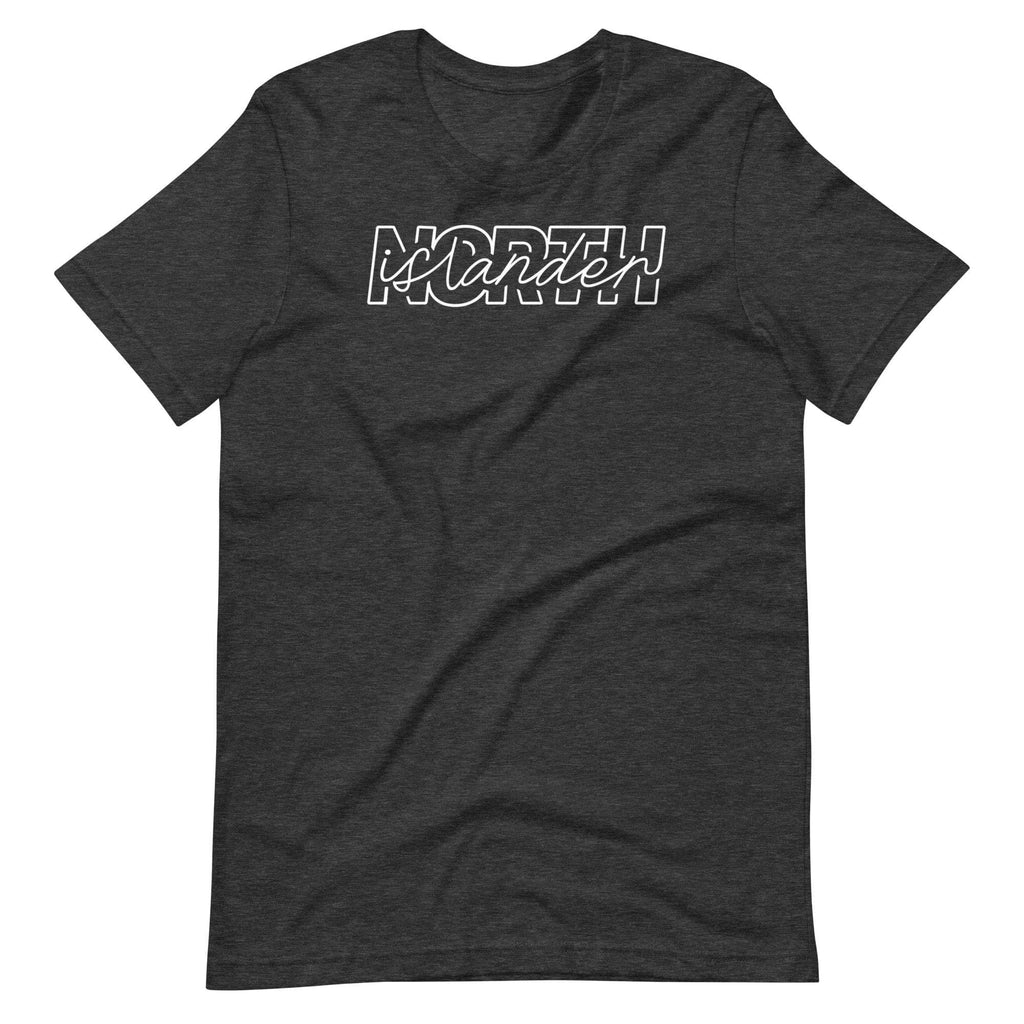 Design of North Islander - Unisex T-shirt , the colour is Dark Grey Heather