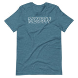 Design of North Islander - Unisex T-shirt , the colour is Heather Deep Teal