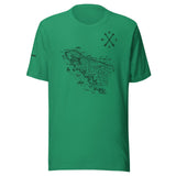 Design of North Vancouver Island Map - Unisex t-shirt , the colour is
