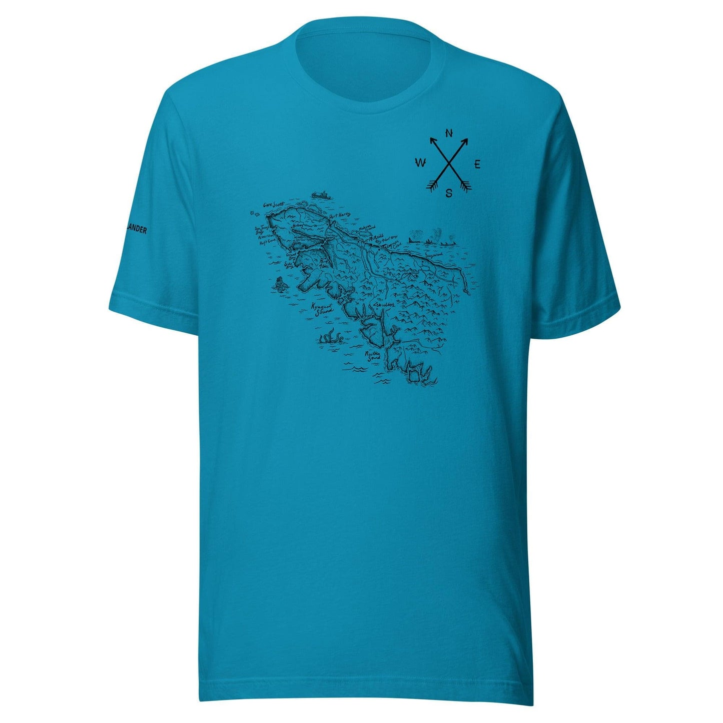 Design of North Vancouver Island Map - Unisex t-shirt , the colour is