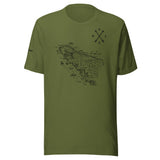 Design of North Vancouver Island Map - Unisex t-shirt , the colour is