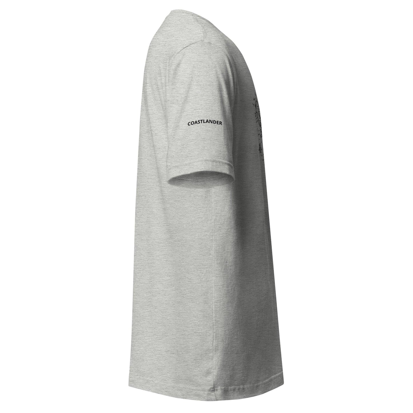 Design of North Vancouver Island Map - Unisex t-shirt , the colour is Athletic Heather