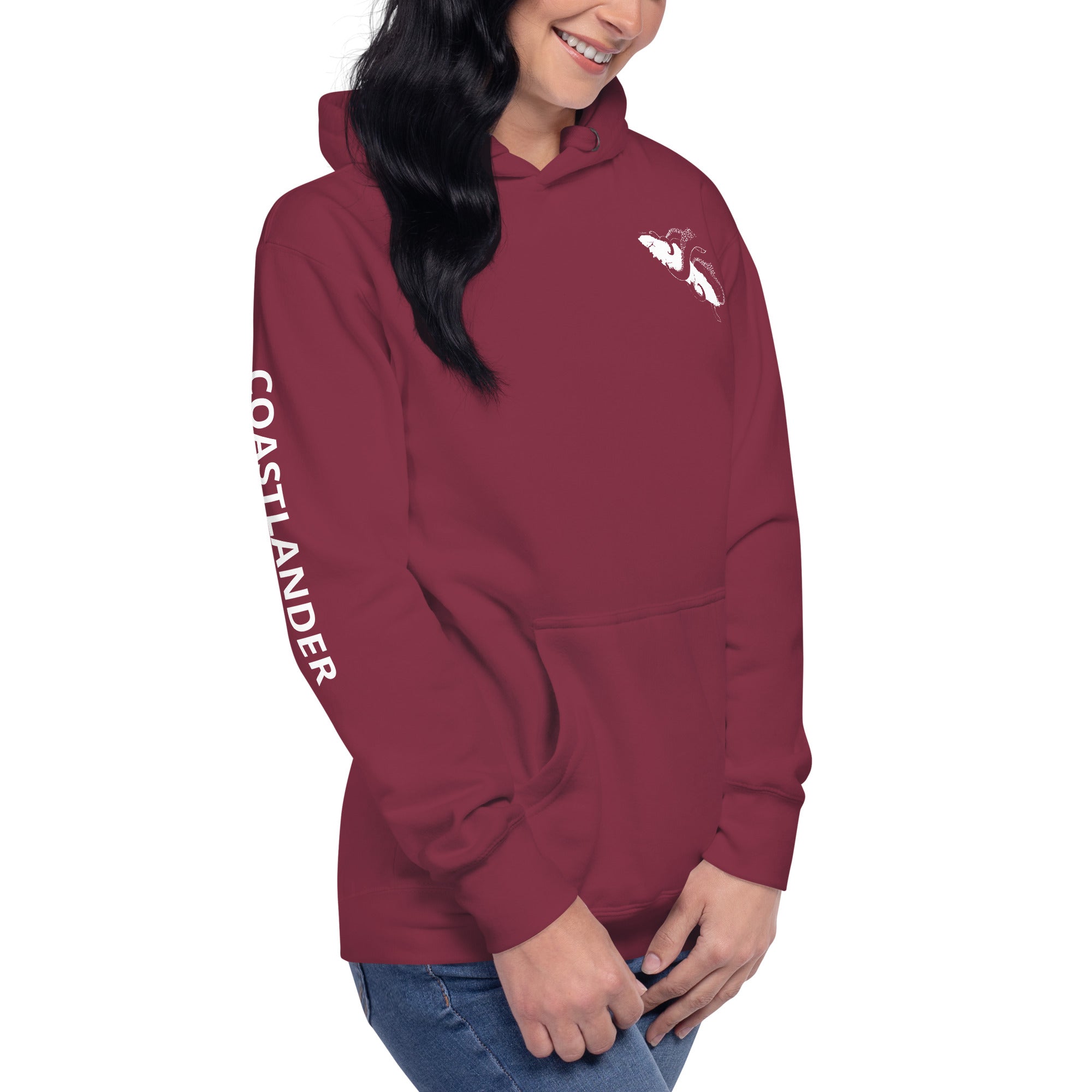 Design of Octopus Vancouver Island Kraken - on back - Unisex Hoodie , the colour is