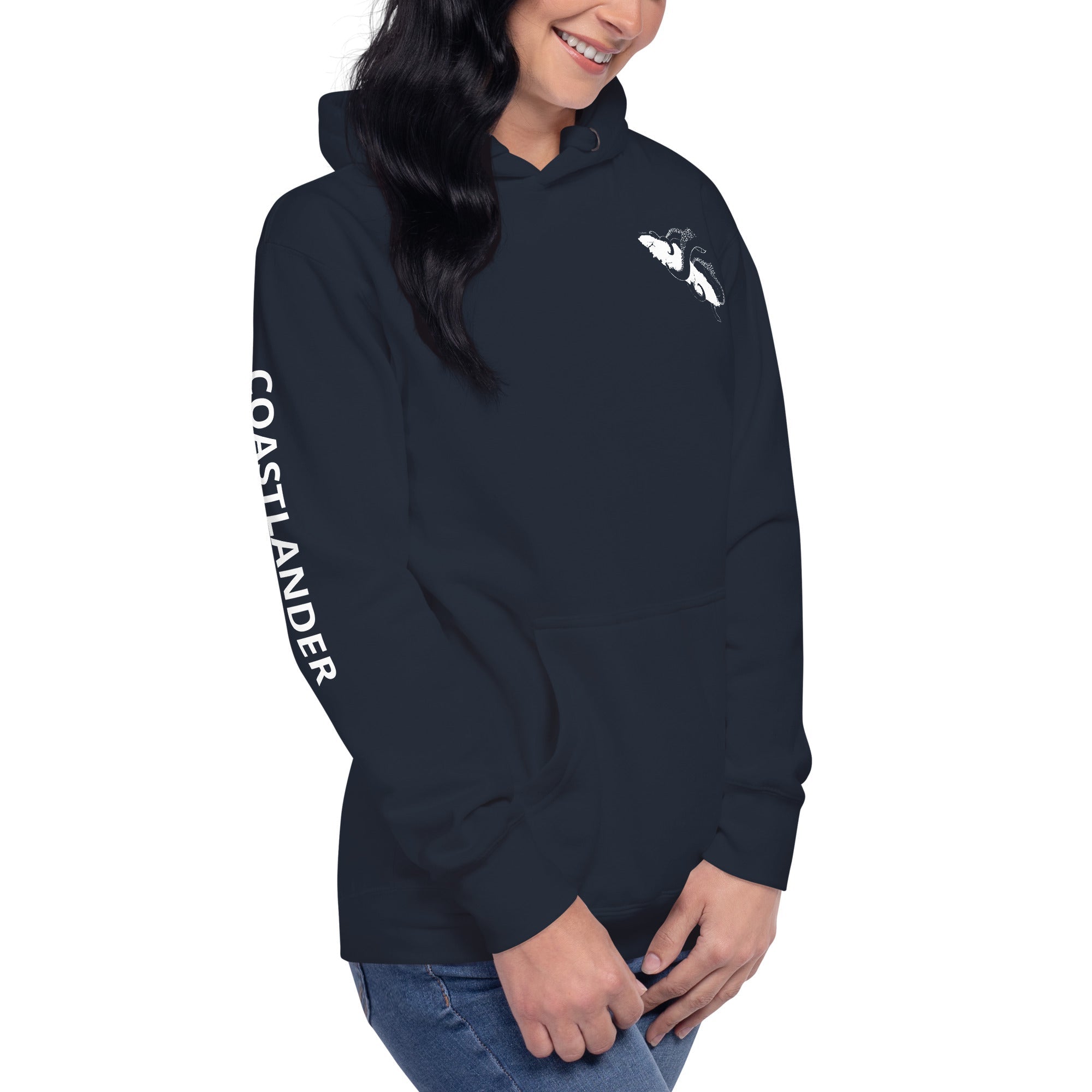 Design of Octopus Vancouver Island Kraken - on back - Unisex Hoodie , the colour is