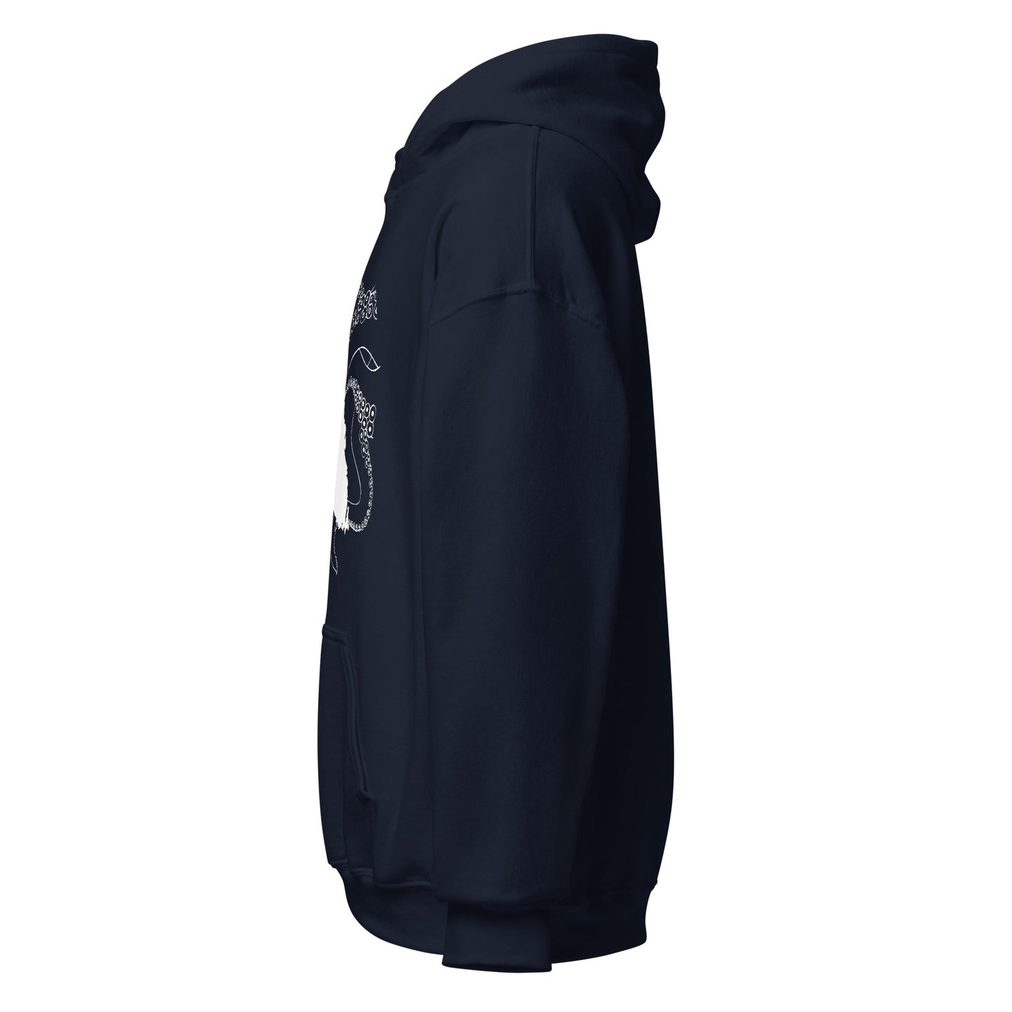Design of Octopus Wrapped Around Vancouver Island - Gildan Unisex Hoodie , the colour is