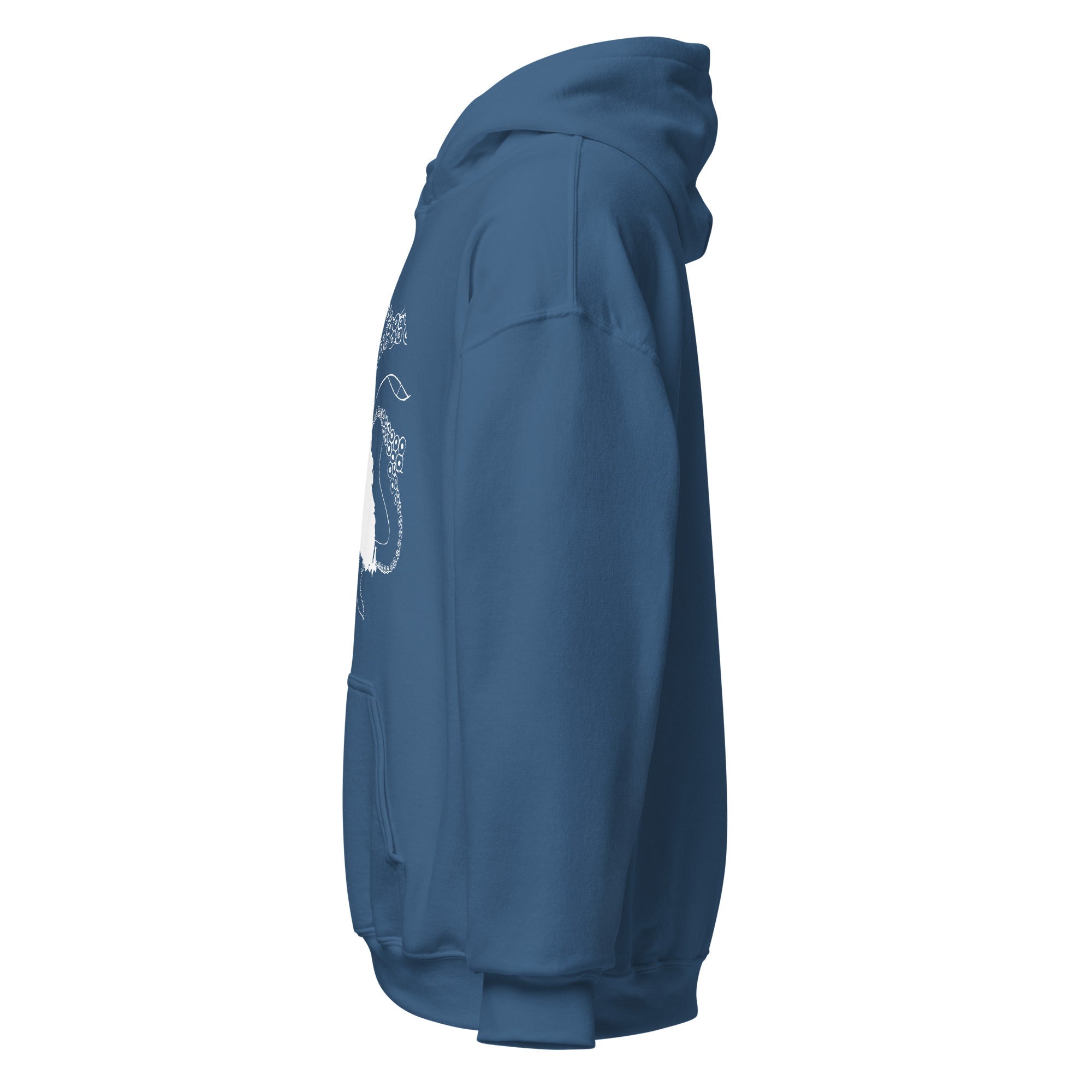 Design of Octopus Wrapped Around Vancouver Island - Gildan Unisex Hoodie , the colour is