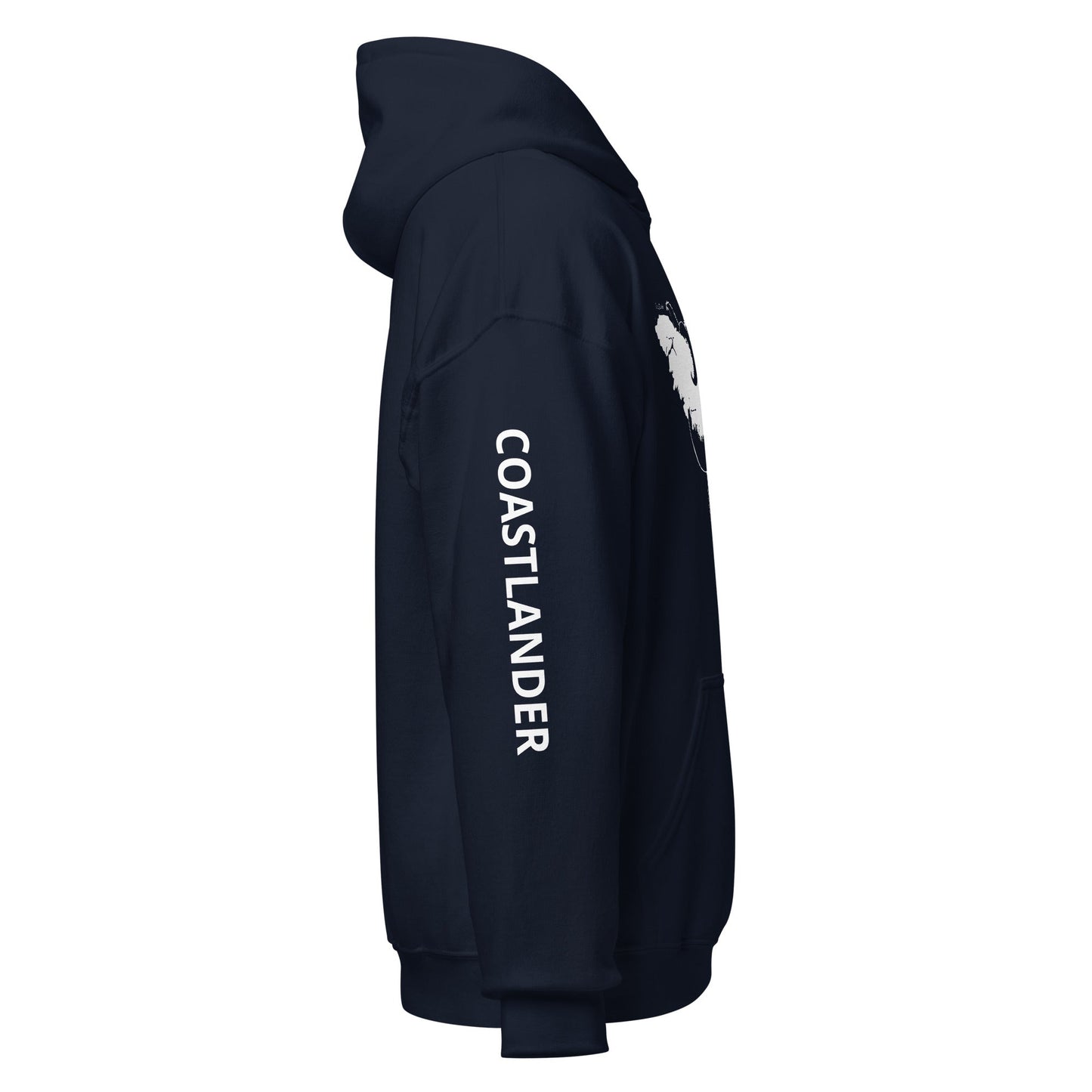 Design of Octopus Wrapped Around Vancouver Island - Gildan Unisex Hoodie , the colour is